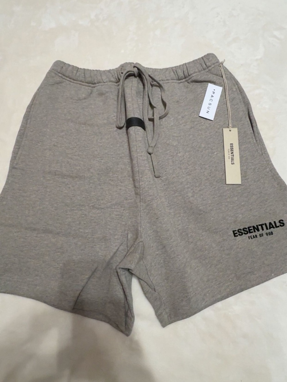 Fear of God ESSENTIALS Men’s Taupe Drawstring Athletic Shorts